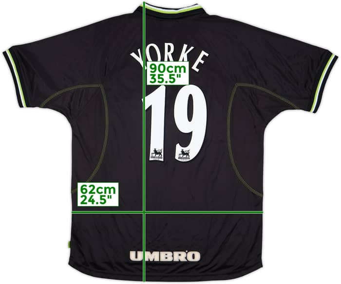 1998-99 Manchester United Third Shirt Yorke #19 - 8/10 - (XL)