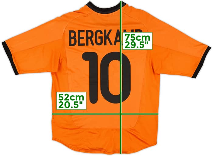 2000-02 Netherlands Home Shirt Bergkamp #10 - 8/10 - (L)