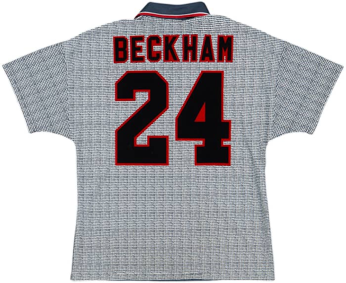 1995-96 Manchester United Away Shirt Beckham #24 - 8/10 - (M)