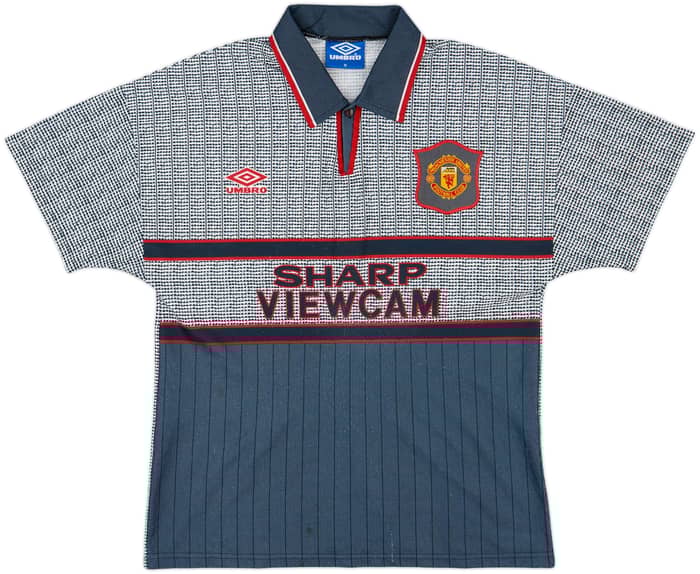 1995-96 Manchester United Away Shirt Beckham #24 - 8/10 - (M)