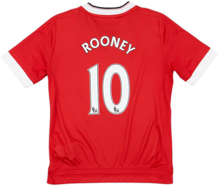 2015-16 Manchester United Home Shirt Rooney #10 - 9/10 - (M.Boys)