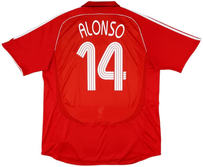 2006-08 Liverpool Home Shirt Alonso #14 - 6/10 - (XXL)