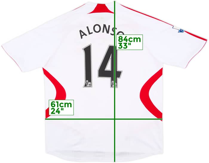 2007-08 Liverpool Away Shirt Alonso #14 - 8/10 - (XL)