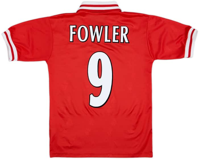 1996-98 Liverpool Home Shirt Fowler #9 - 8/10 - (Y)