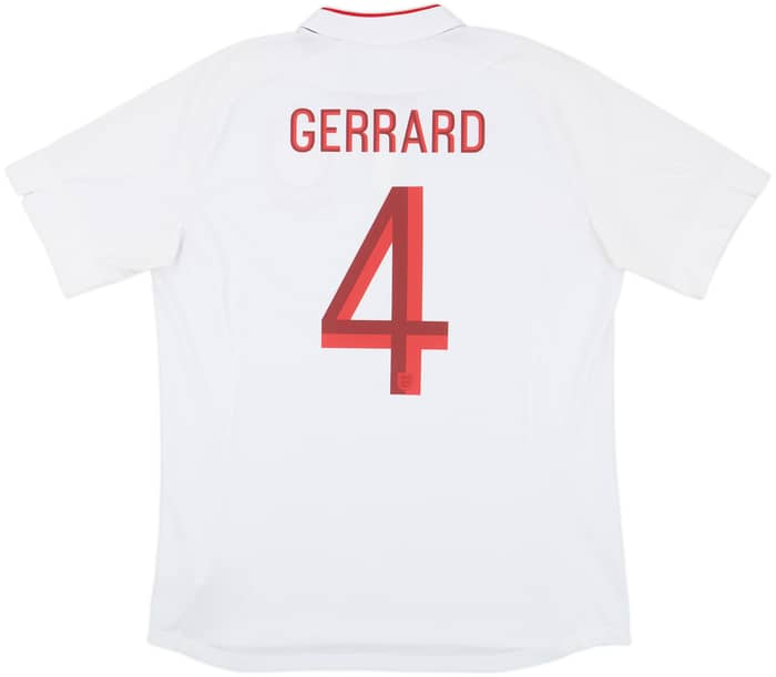 2012-13 England 'Poland/Ukraine' Home Shirt Gerrard #4 - 9/10 - (L)