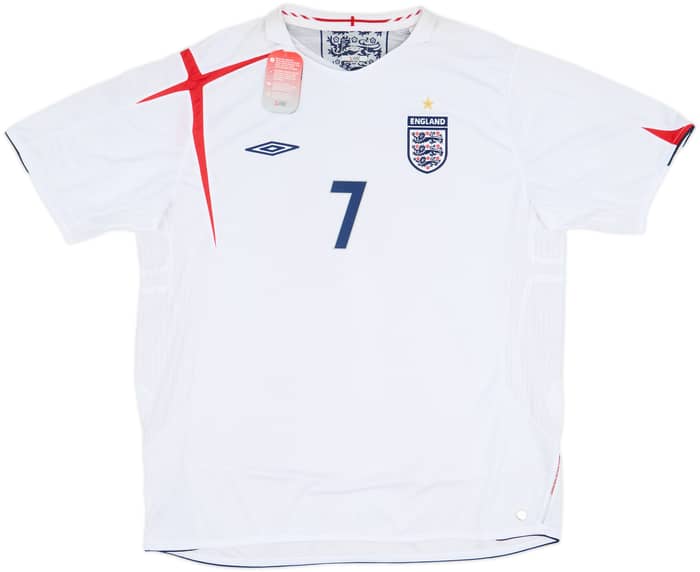 2005-07 England Home Shirt Beckham #7 (XXL)