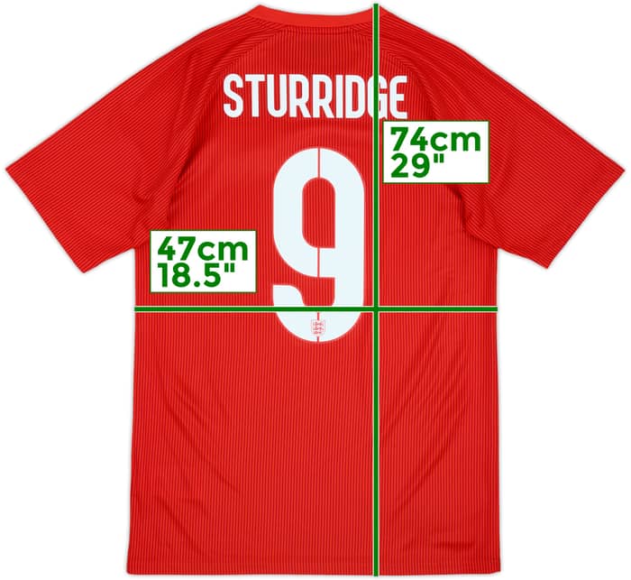 2014-15 England Away Shirt Sturridge #9 - 9/10 - (S)