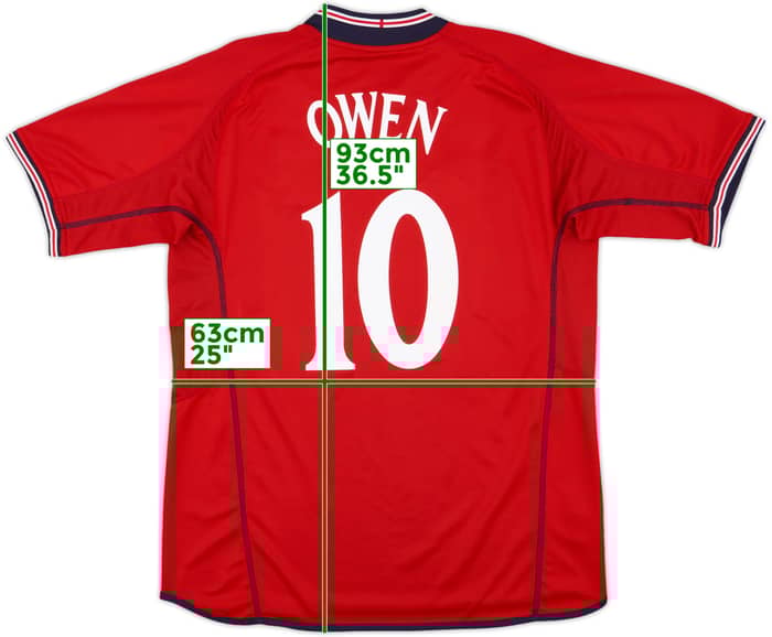 2002-04 England Away Shirt Owen #10 - 8/10 - (XL)