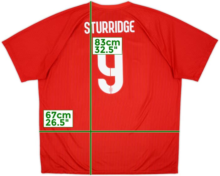 2014-15 England Away Shirt Sturridge #9 - 8/10 - (3XL)