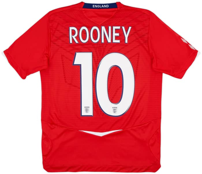 2008-10 England Away Shirt Rooney #9 - 8/10 - (XL.Boys)