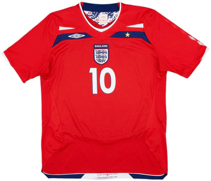 2008-10 England Away Shirt Rooney #9 - 8/10 - (XL.Boys)
