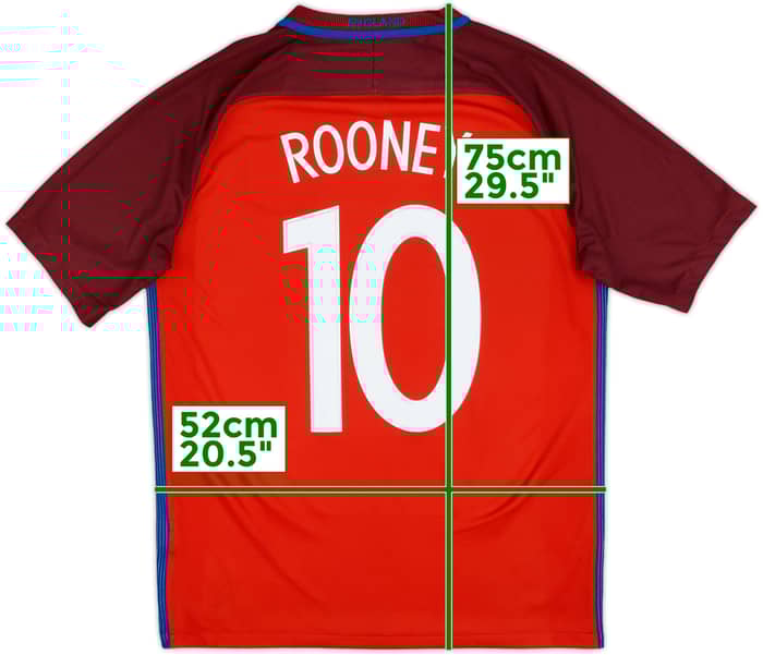2016-17 England Away Shirt Rooney #10 - 5/10 - (M)