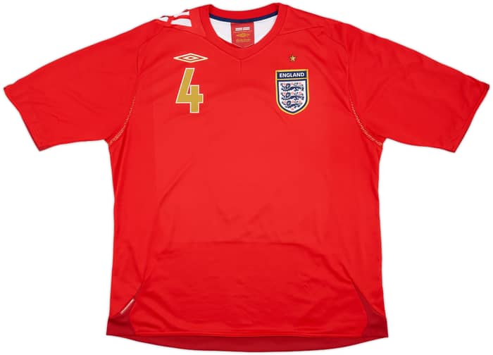 2006-08 England Away Shirt Gerrard #4 - 7/10 - (XXL)