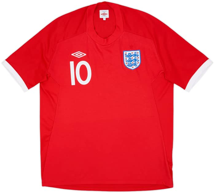 2010-11 England Away Shirt Rooney #10 - 8/10 - (XL)
