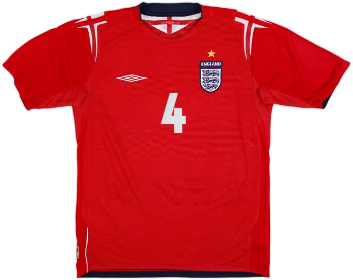 2004-06 England Away Shirt Gerrard #4 - 8/10 - (M)
