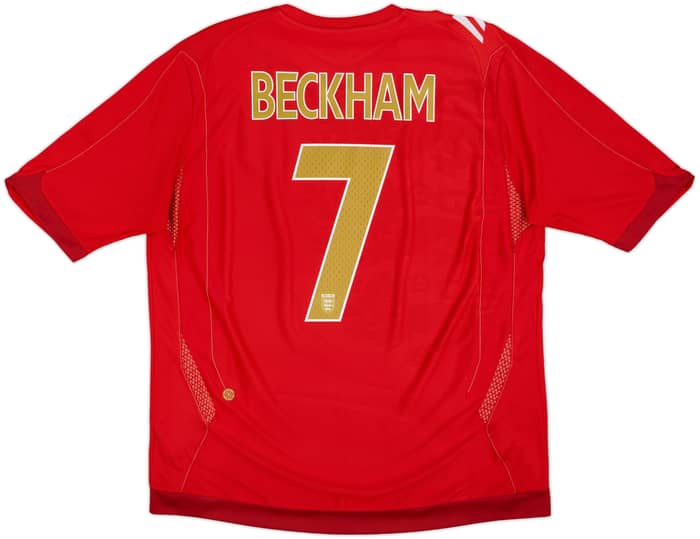 2006-08 England Away Shirt Beckham #7 - 5/10 - (XL)