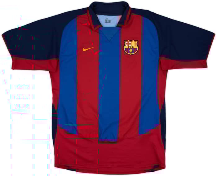 2003-04 Barcelona Home Shirt Ronaldinho #10 - 9/10 - (L)