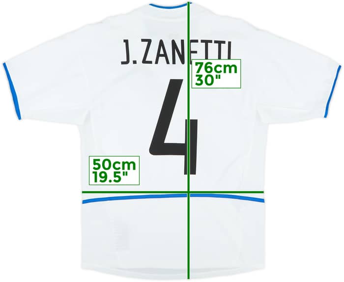 2002-03 Inter Milan Away Shirt Zanetti #4 - 8/10 - (S)