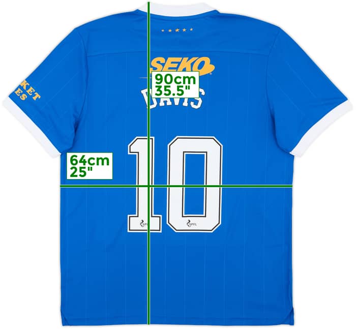 2021-22 Rangers Home Shirt Davis #10 - 10/10 - (XL)