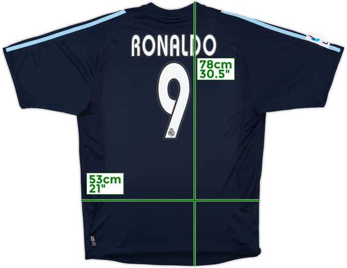 2003-04 Real Madrid Away Shirt Ronaldo #9 - 10/10 - (M)