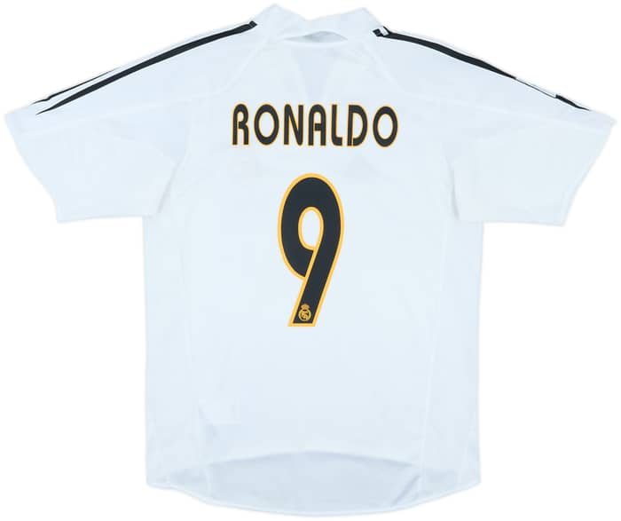 2004-05 Real Madrid Home Shirt Ronaldo #9 - 10/10 - (S)