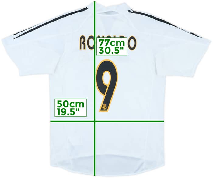 2004-05 Real Madrid Home Shirt Ronaldo #9 - 10/10 - (S)