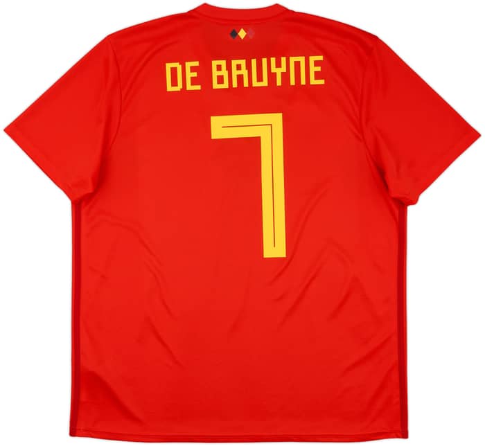 2018-19 Belgium Home Shirt De Bruyne #7 - 9/10 - (XL)