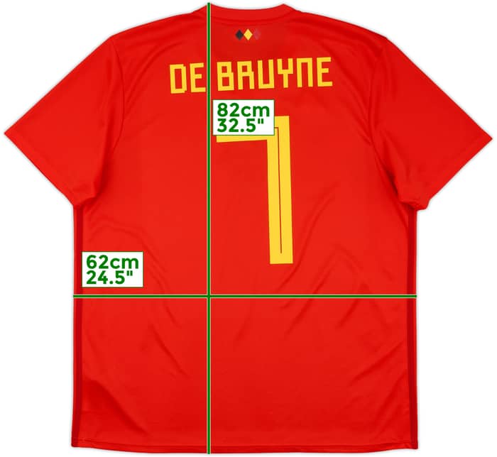 2018-19 Belgium Home Shirt De Bruyne #7 - 9/10 - (XL)