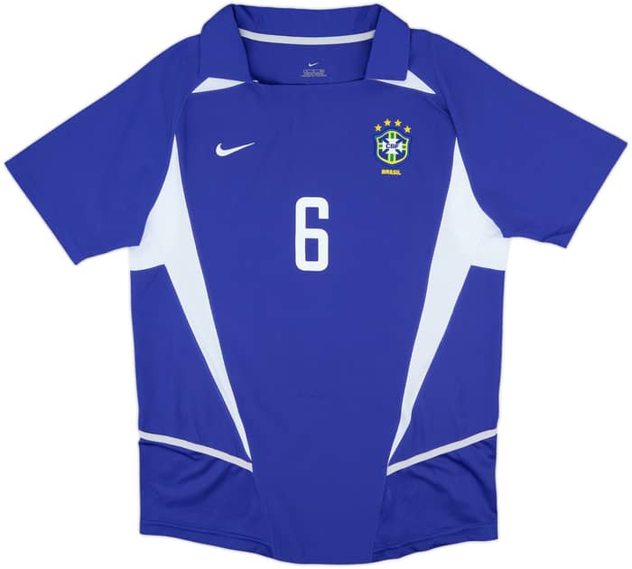 2002-04 Brazil Away Shirt R.Carlos #6 - 9/10 - (S)