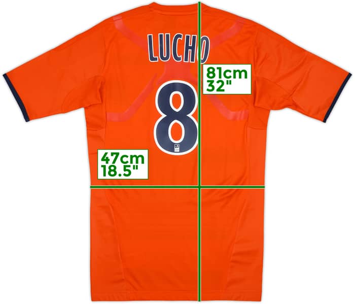 2011-12 Olympique Marseille Player Issue TechFit Third Shirt Lucho #8 (XL)