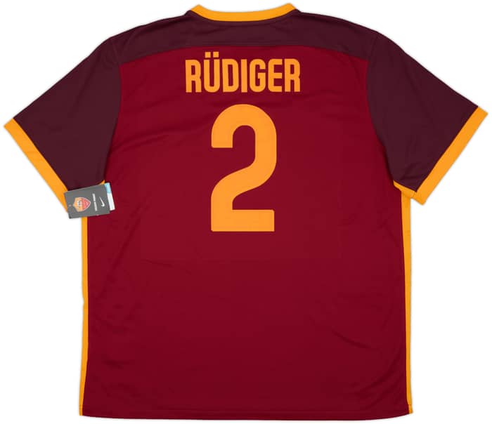 2015-16 Roma Home Shirt Rudiger #2 (XXL)