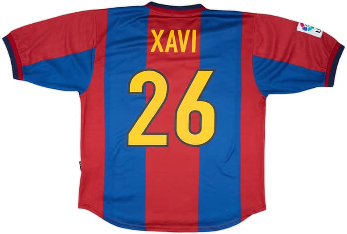 1998-00 Barcelona Home Shirt Xavi #26 - 8/10 - (L)