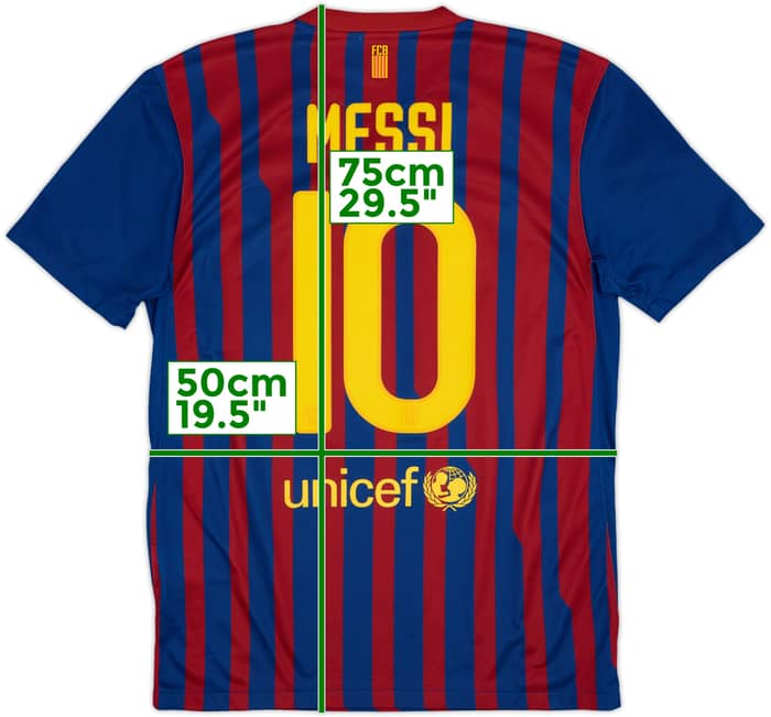 2011-12 Barcelona Home Shirt Messi #10 - 7/10 - (M)