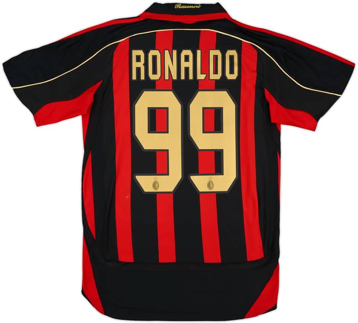 2006-07 AC Milan Home Shirt Ronaldo #99 - 8/10 - (M)