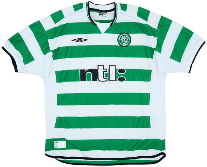 2001-03 Celtic Home Shirt Larsson #7 - 9/10 - (XL)