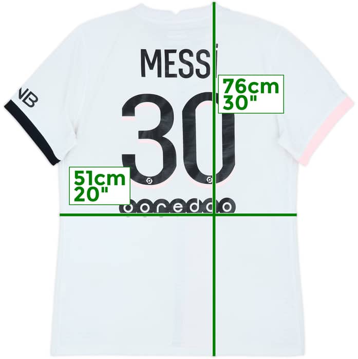 2021-22 Paris Saint-Germain Authentic Away Shirt Messi #30 - 7/10 - (L)