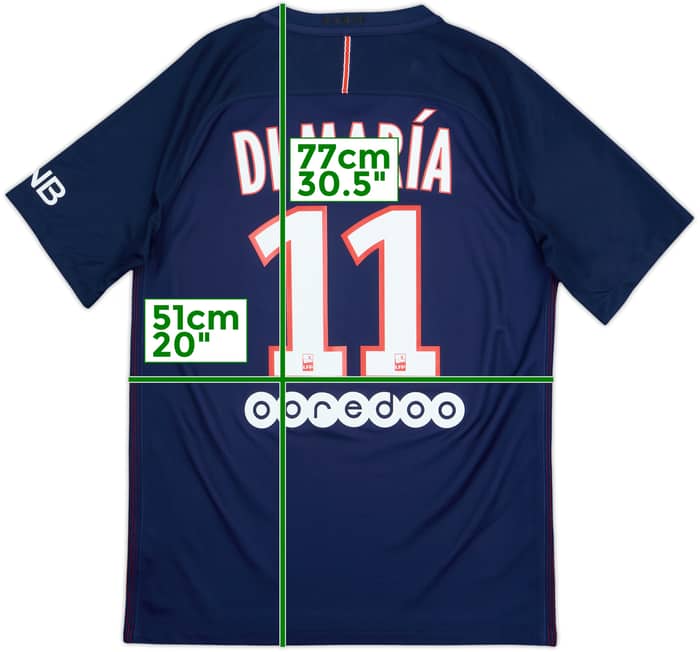 2016-17 Paris Saint-Germain Home Shirt Di Maria #11 - 8/10 - (M)