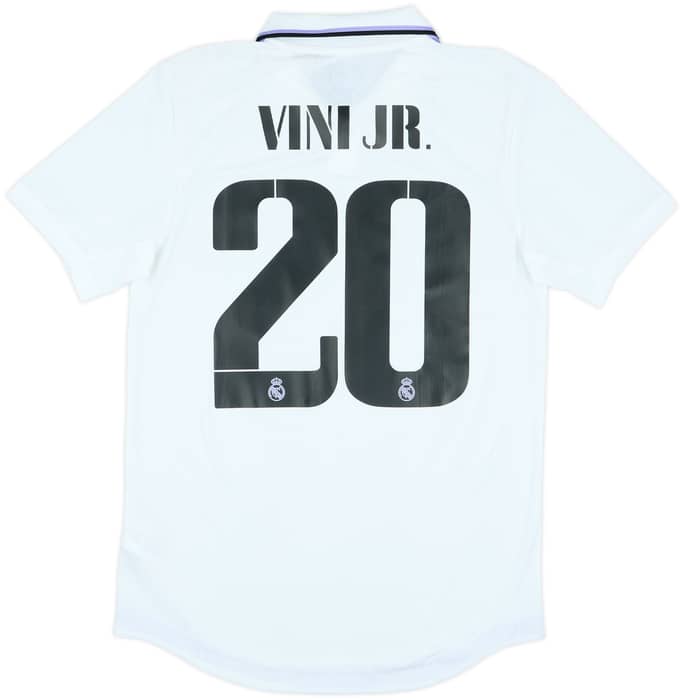 2022-23 Real Madrid Authentic Home Shirt Vini Jr #20 - 8/10 - (S)