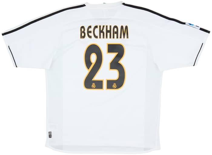 2003-04 Real Madrid Home Shirt Beckham #23 - 8/10 - (L)