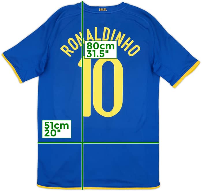 2008-10 Brazil Away Shirt Ronaldinho #10 - 10/10 - (M)
