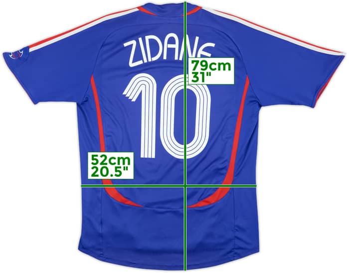 2006-07 France Home Shirt Zidane #10 - 8/10 - (L)