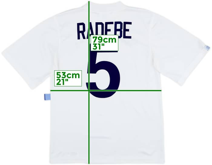 1995-96 Leeds United Home Shirt Radebe #5 - 8/10 - (M)