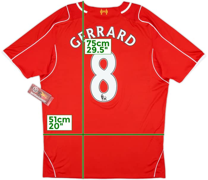 2014-15 Liverpool Home Shirt Gerrard #8 (S)