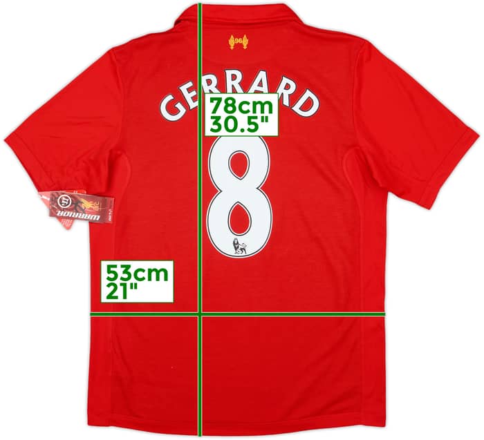 2012-13 Liverpool Home Shirt Gerrard #8 (M)