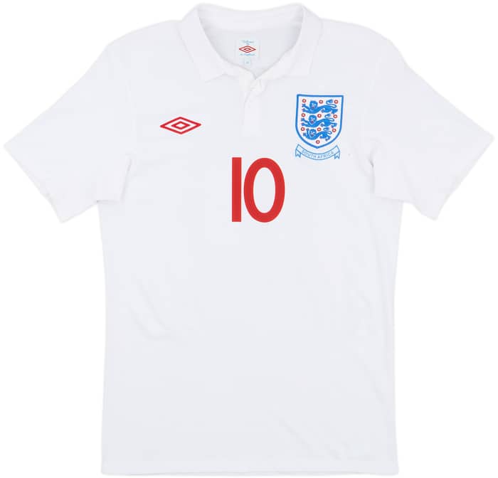 2009-10 England 'South Africa' Home Shirt Rooney #10 - 9/10 - (S)