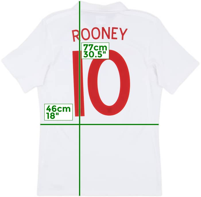 2009-10 England 'South Africa' Home Shirt Rooney #10 - 9/10 - (S)
