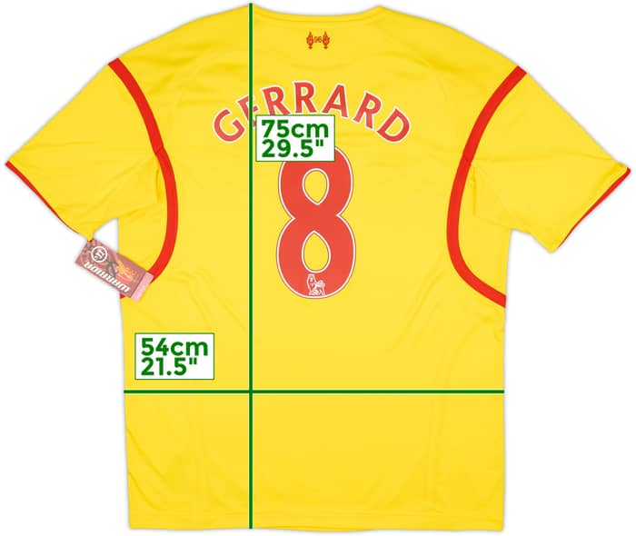 2014-15 Liverpool Away Shirt Gerrard #8 (L)