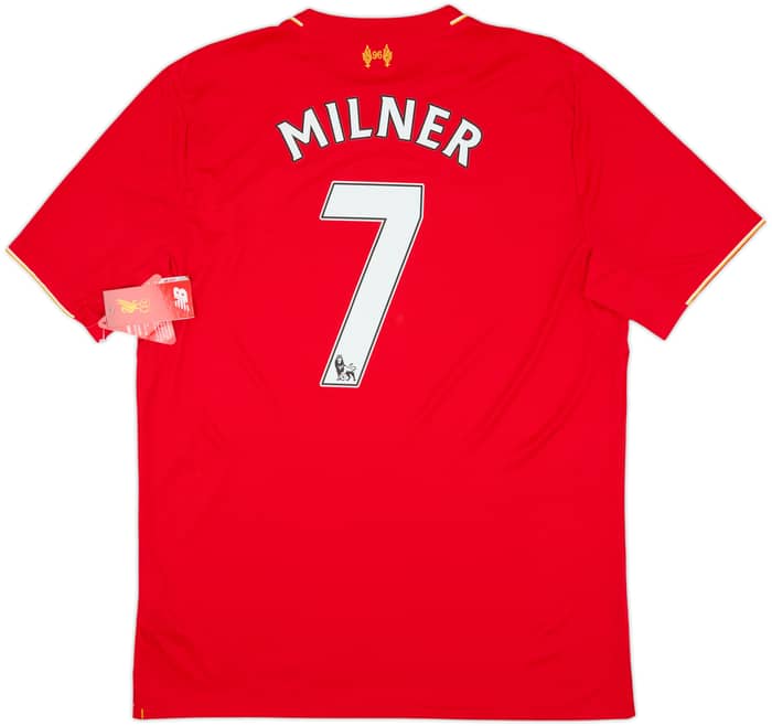 2015-16 Liverpool Home Shirt Milner #7 (L)