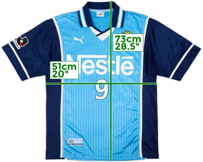 2000-01 Jubilo Iwata Home Shirt Nakayama #9 - 7/10 - (S/M)