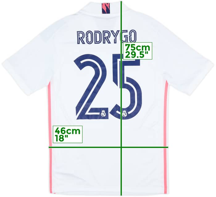 2020-21 Real Madrid Home Shirt Rodrygo #25 (S)